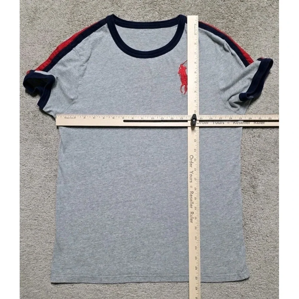 Polo Ralph Lauren Rugby Big‎ Pony T Shirt RL Mens Sz S Gray
